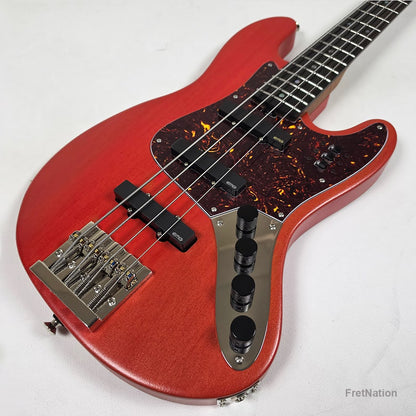 McGrath Guitars McGrath J-Style Thunderhorse IV 4-String Bass EMG - Siesta Red 8.96lbs