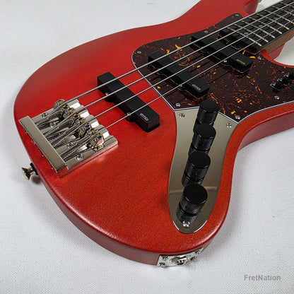 McGrath Guitars McGrath J-Style Thunderhorse IV 4-String Bass EMG - Siesta Red 8.96lbs