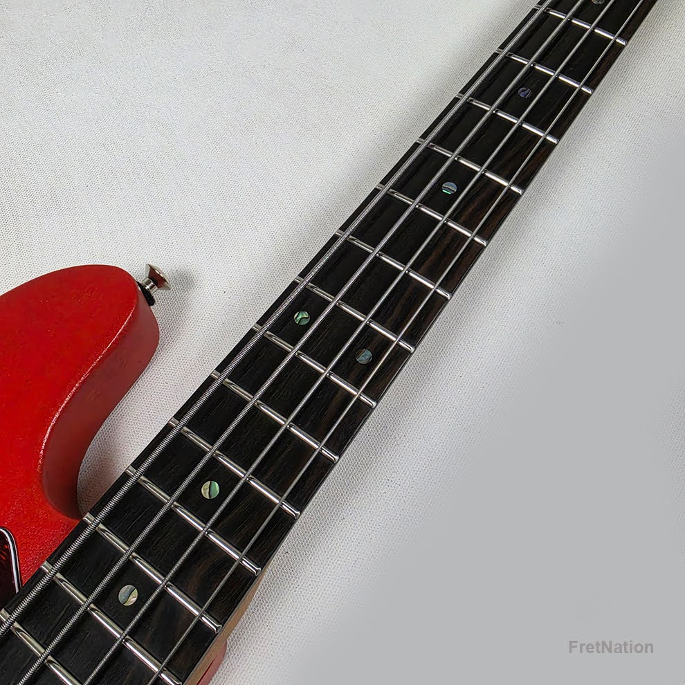 McGrath Guitars McGrath J-Style Thunderhorse IV 4-String Bass EMG - Siesta Red 8.96lbs