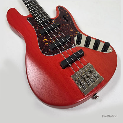 McGrath Guitars McGrath J-Style Thunderhorse IV 4-String Bass EMG - Siesta Red 8.96lbs