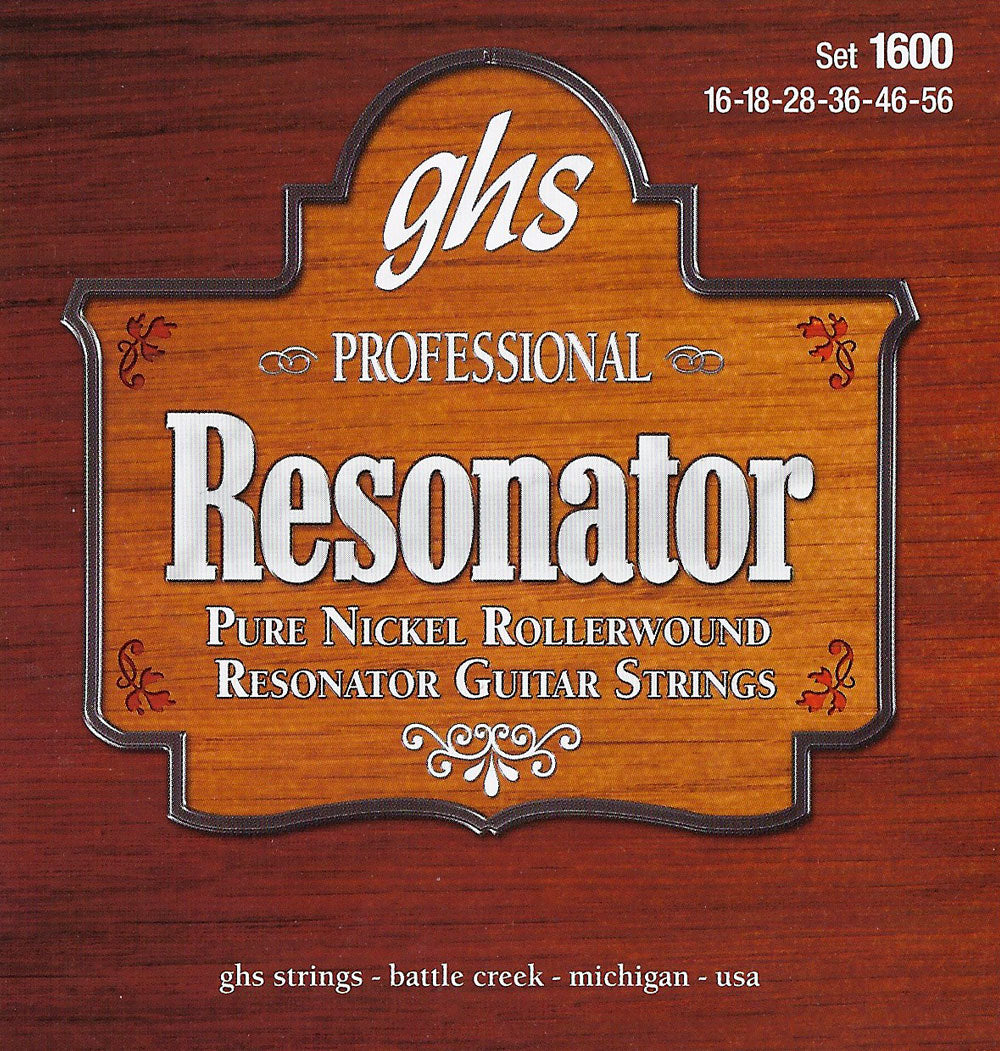 GHS Strings GHS Pure Nickel Rollerwound Resonator Guitar 06-String Set - 16-56 Regular 1600