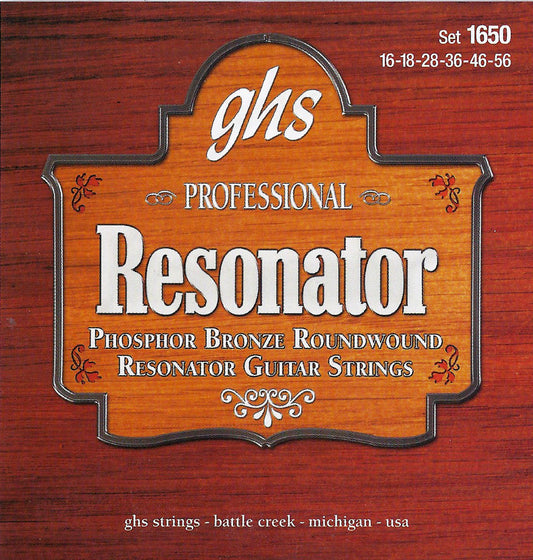GHS Strings GHS Phosphor Bronze Resonator Guitar 06-String Set - 16-56 Regular 1650