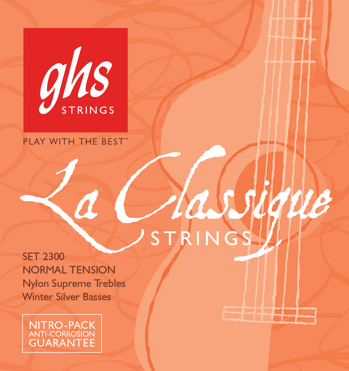 GHS Strings GHS La Classique Nylon Classical Guitar 06-String Set - 29-40 Normal Tension 2300