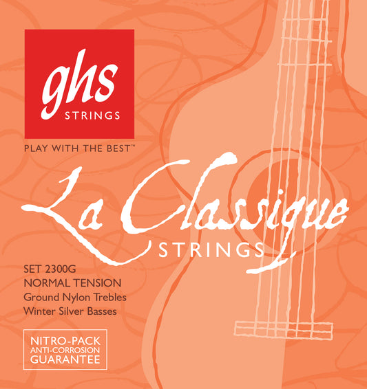 GHS Strings GHS La Classique Ground Nylon Classical Guitar 06-String Set - 28-40 Normal Tension 2300G