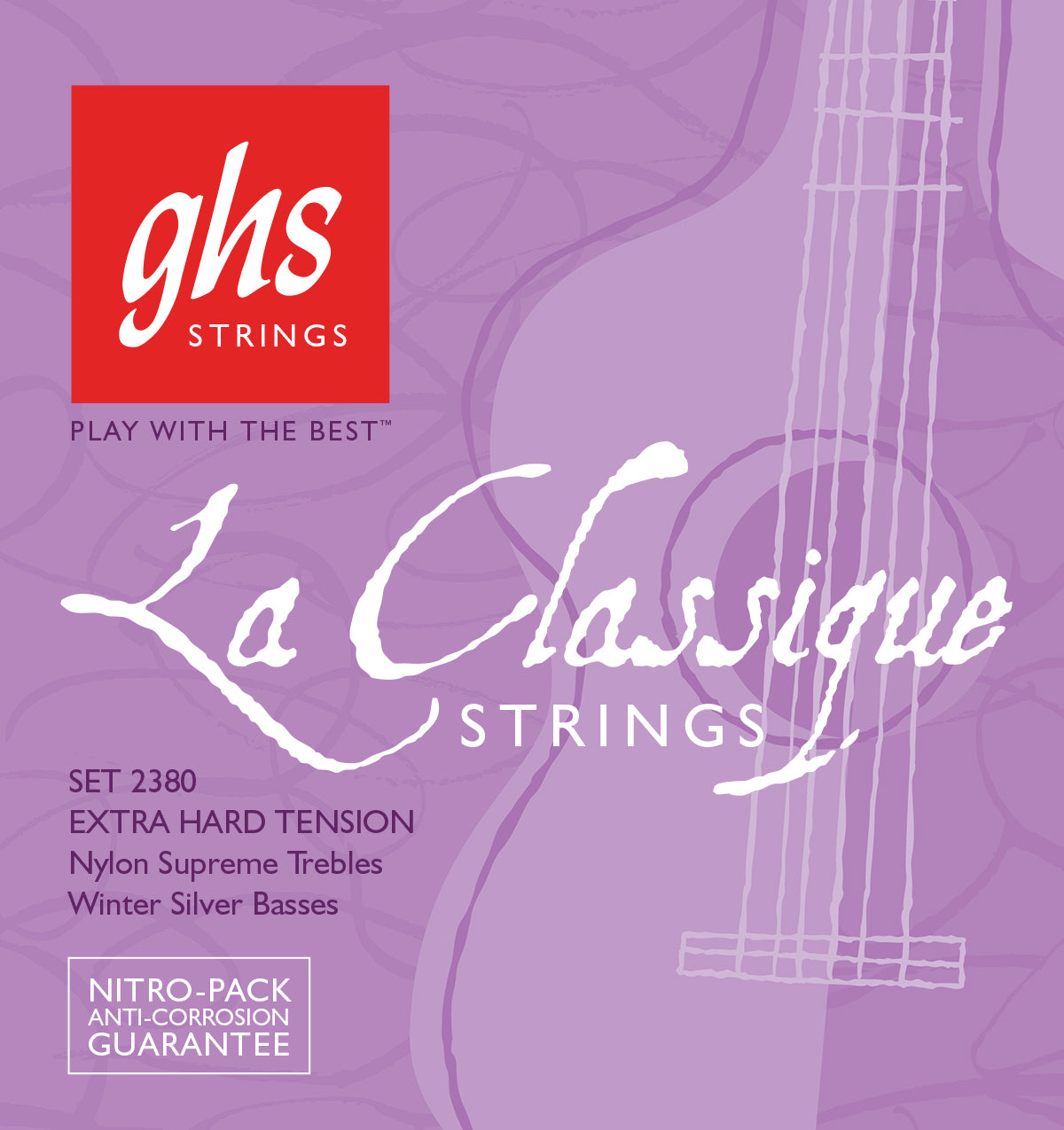 GHS Strings GHS La Classique Nylon Classical Guitar 06-String Set - 29-46 Extra Hard Tension 2380