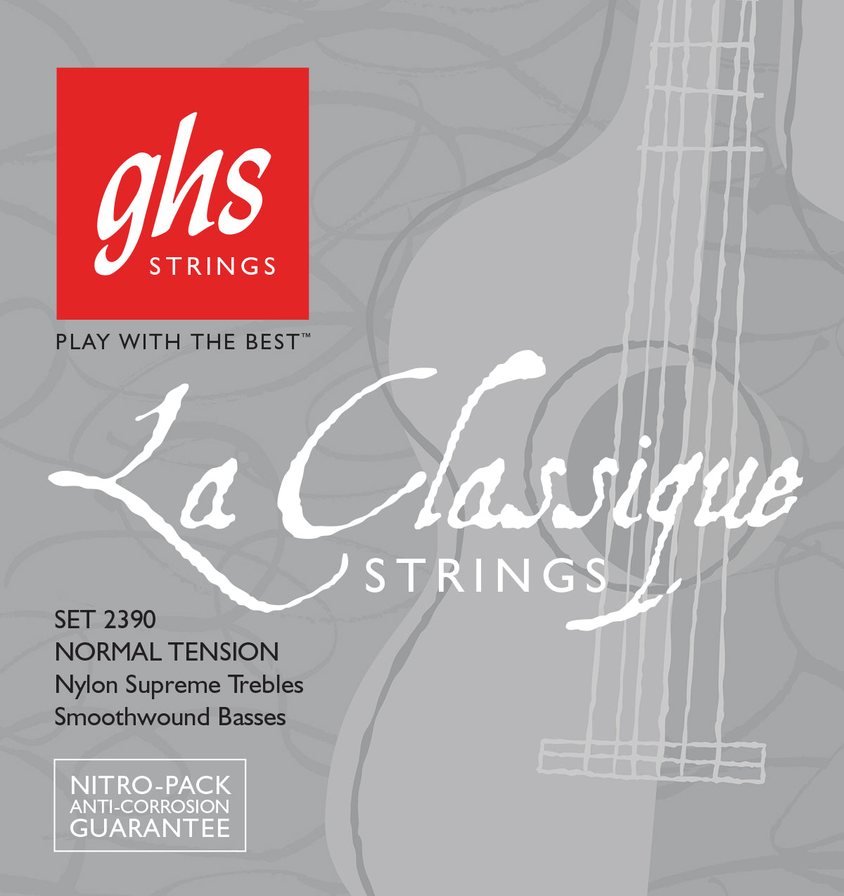 GHS Strings GHS La Classique Smoothwound Nylon Classical Guitar 06-String Set - 29-40 Normal Tension 2390
