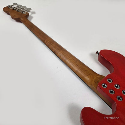 McGrath Guitars McGrath J-Style Thunderhorse IV 4-String Bass EMG - Siesta Red 8.96lbs