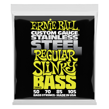 Ernie Ball Ernie Ball Slinky Stainless Steel Wound Bass Strings Long Scale - 4-String 50-105 Regular Slinky 2842