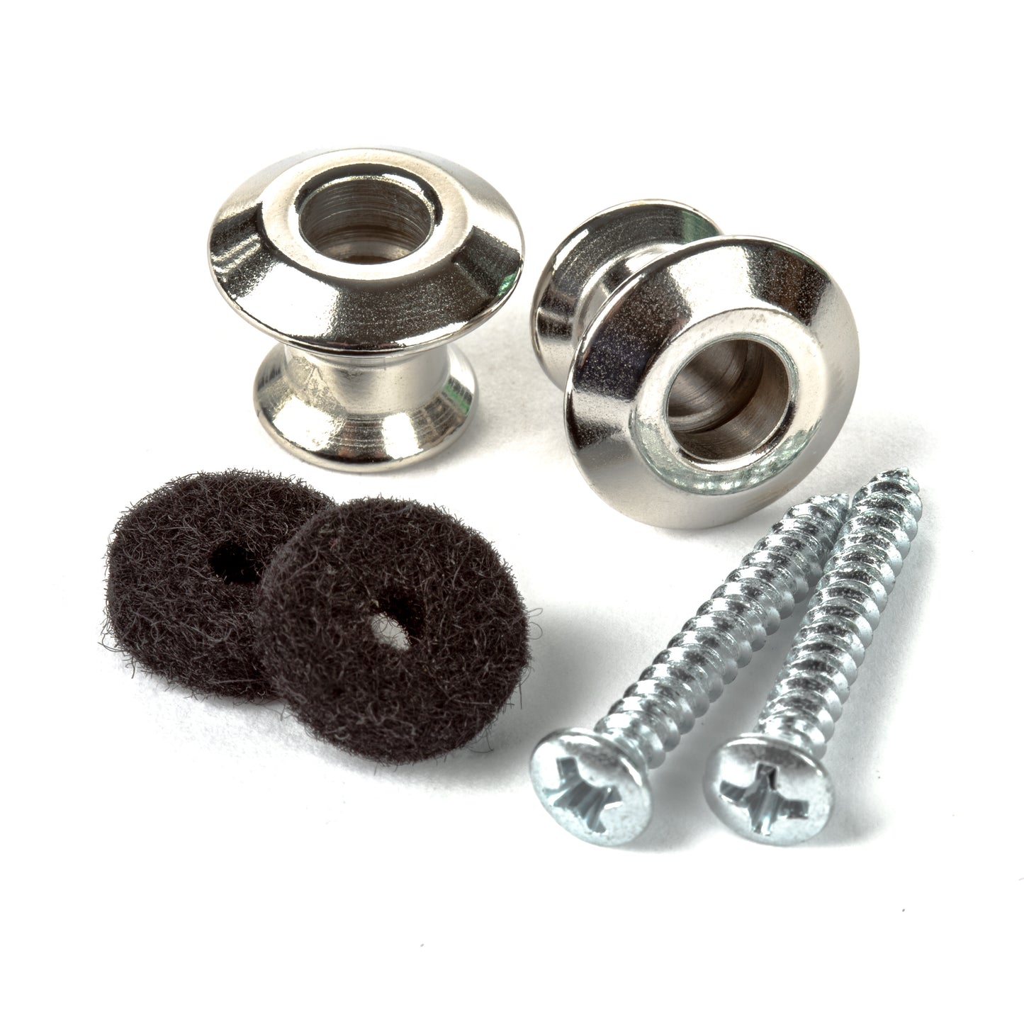 Jim Dunlop DUNLOP STRAPLOK DUAL DESIGN NICKEL STRAP BUTTON SET - 2PSLS031N