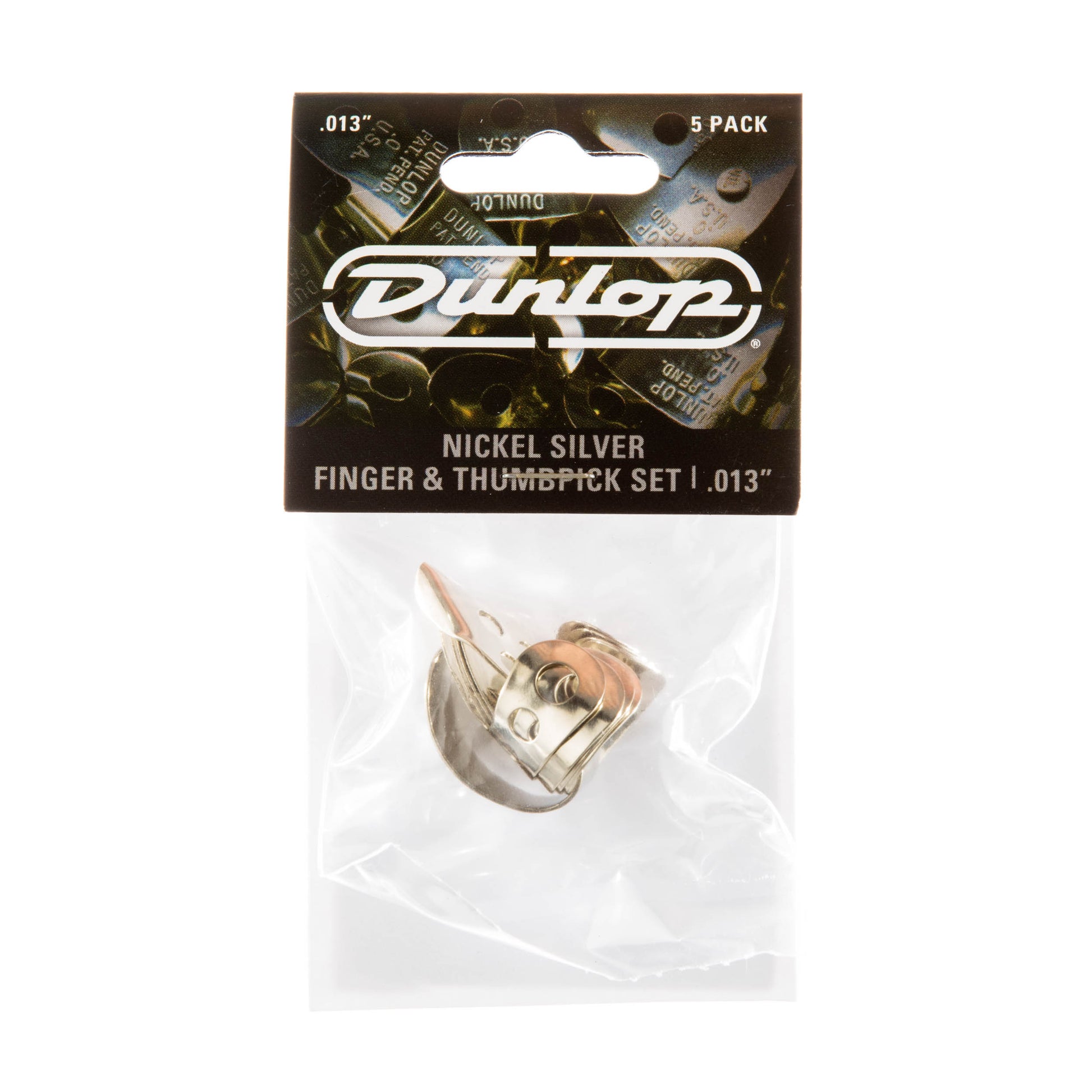 Jim Dunlop DUNLOP NICKEL SILVER FINGER & THUMBPICKS .013" GUITAR PICK PLAYER'S PACK 05-PACK - 33P013