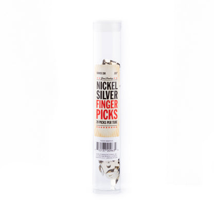 Jim Dunlop DUNLOP NICKEL SILVER FINGER & THUMBPICKS .015" GUITAR PICK REFILL TUBE 20-PACK - 33R015