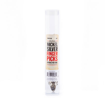 Jim Dunlop DUNLOP NICKEL SILVER FINGER & THUMBPICKS .018" GUITAR PICK REFILL TUBE 20-PACK - 33R018