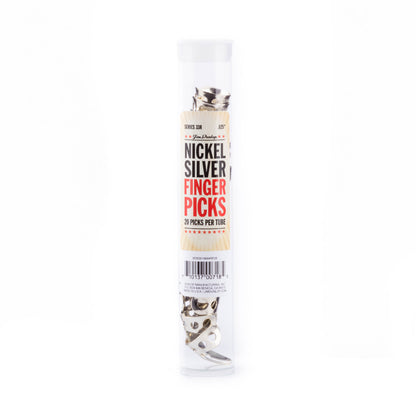 Jim Dunlop DUNLOP NICKEL SILVER FINGER & THUMBPICKS .025" GUITAR PICK REFILL TUBE 20-PACK - 33R025