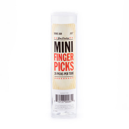 Jim Dunlop DUNLOP NICKEL SILVER MINI FINGERPICKS .015" GUITAR PICK REFILL TUBE 20-PACK - 36R015