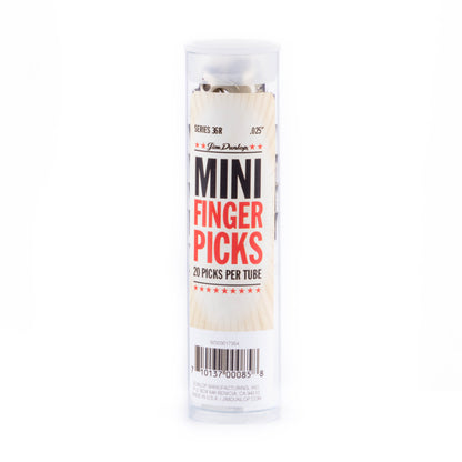 Jim Dunlop DUNLOP NICKEL SILVER MINI FINGERPICKS .025" GUITAR PICK REFILL TUBE 20-PACK - 36R025