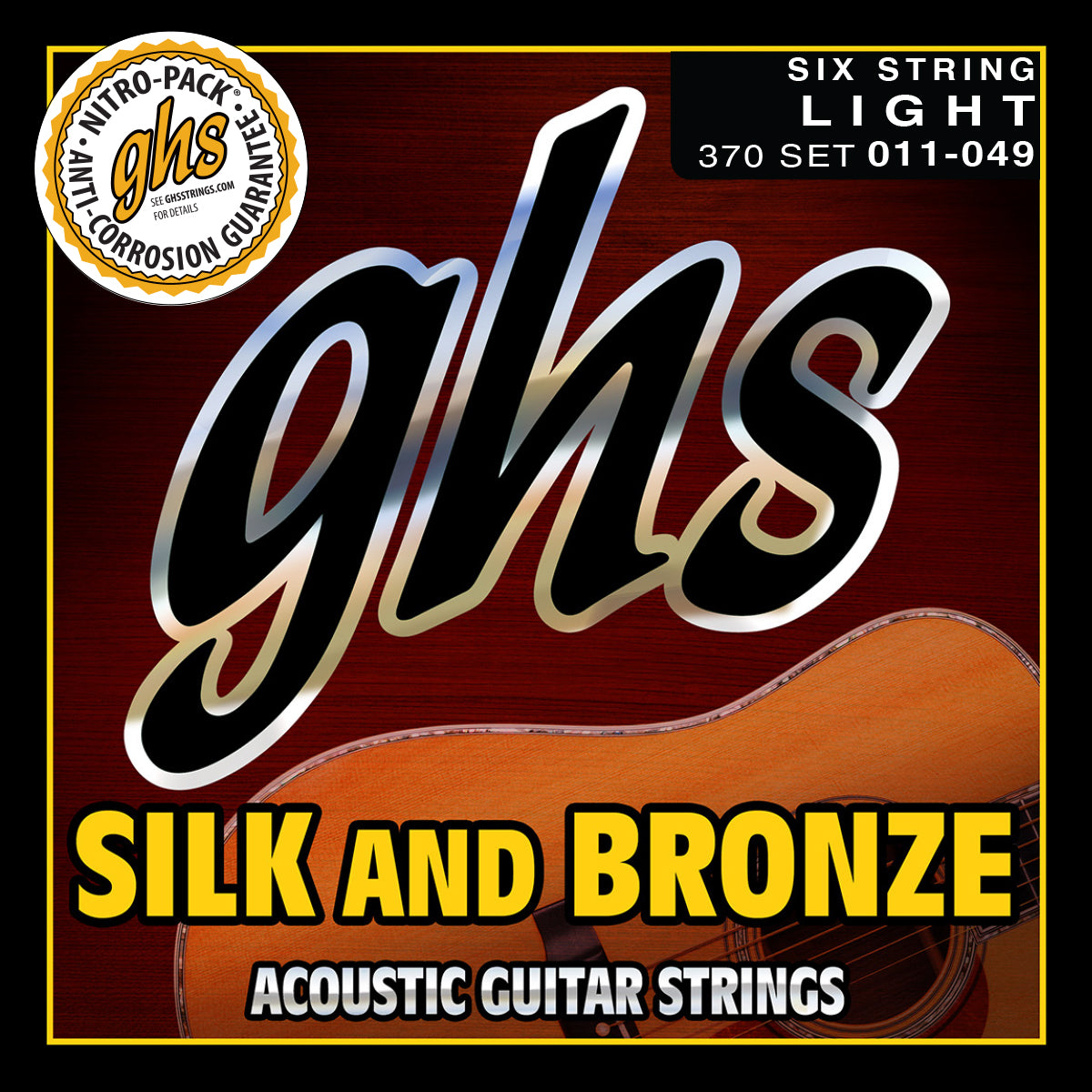 GHS Strings GHS Silk And Bronze Acoustic Guitar String Set - 11-49 Light 370