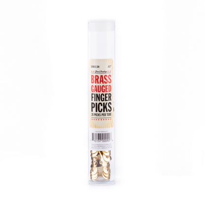 Jim Dunlop DUNLOP BRASS FINGERPICKS .013" GUITAR PICK REFILL TUBE 20-PACK - 37R013