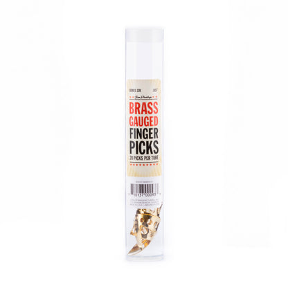 Jim Dunlop DUNLOP BRASS FINGERPICKS .015" GUITAR PICK REFILL TUBE 20-PACK - 37R015