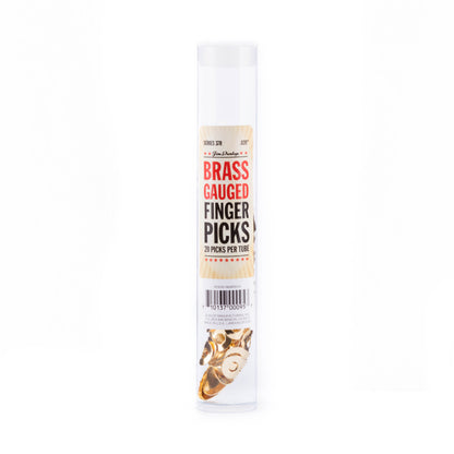 Jim Dunlop DUNLOP BRASS FINGERPICKS .020" GUITAR PICK REFILL TUBE 20-PACK - 37R020