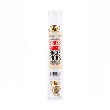 Jim Dunlop DUNLOP BRASS FINGERPICKS .0225" GUITAR PICK REFILL TUBE 20-PACK - 37R0225
