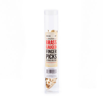 Jim Dunlop DUNLOP BRASS FINGERPICKS .025" GUITAR PICK REFILL TUBE 20-PACK - 37R025