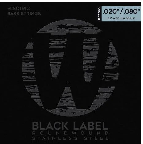 Warwick Warwick Black Label Piccolo 4-String Bass Set - 20-80 Medium Scale 39260 PI 4 020/080"