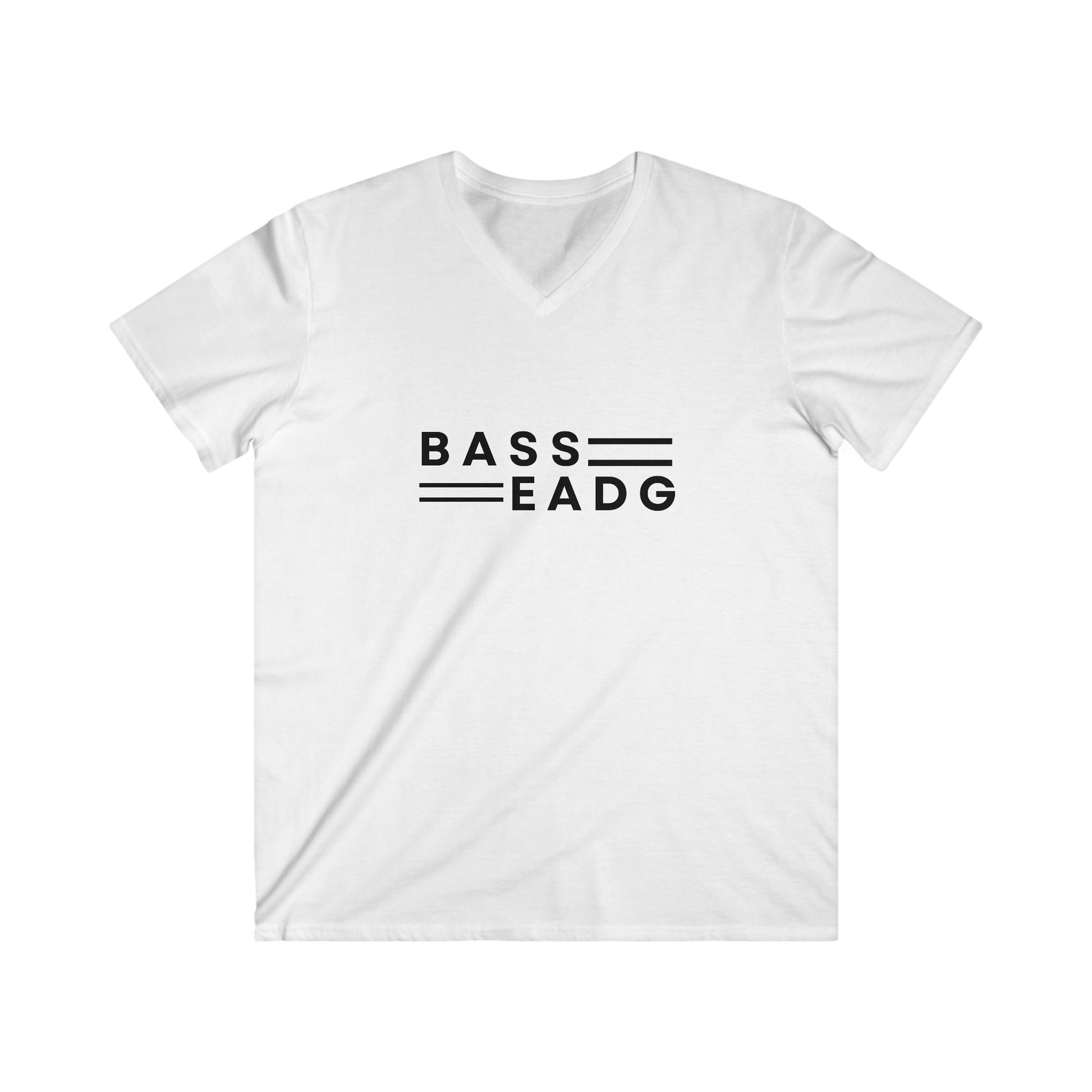 Printify BASS=EADG Men's Fitted V-Neck Short Sleeve Tee