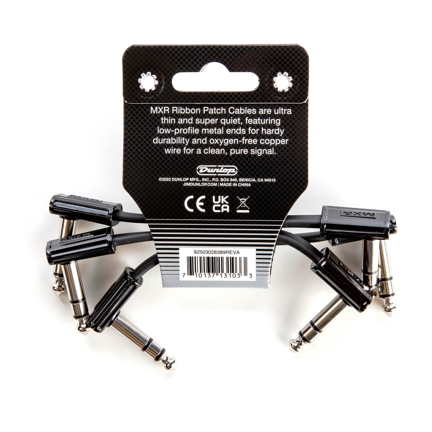 MXR MXR TRS RIBBON PATCH CABLE RIGHT/RIGHT 03-PACK - 03 INCH - 3PDCISTR03R