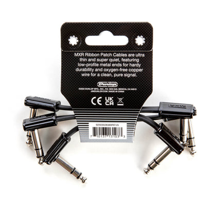 MXR MXR TRS RIBBON PATCH CABLE RIGHT/RIGHT 03-PACK - 03 INCH - 3PDCISTR03R
