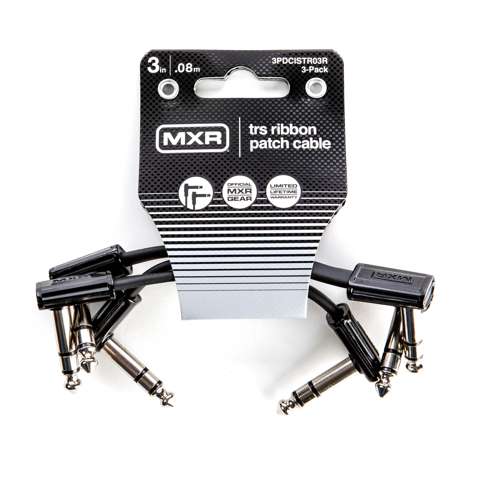 MXR MXR TRS RIBBON PATCH CABLE RIGHT/RIGHT 03-PACK - 03 INCH - 3PDCISTR03R