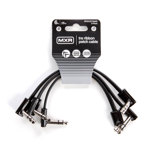 MXR MXR TRS RIBBON PATCH CABLE RIGHT/RIGHT 03-PACK - 06 INCH - 3PDCISTR06R