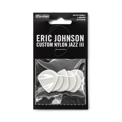 Jim Dunlop DUNLOP ERIC JOHNSON CUSTOM NYLON 1.38mm JAZZ III GUITAR PICK PLAYERS PACK 06-PACK - 407P138EJ