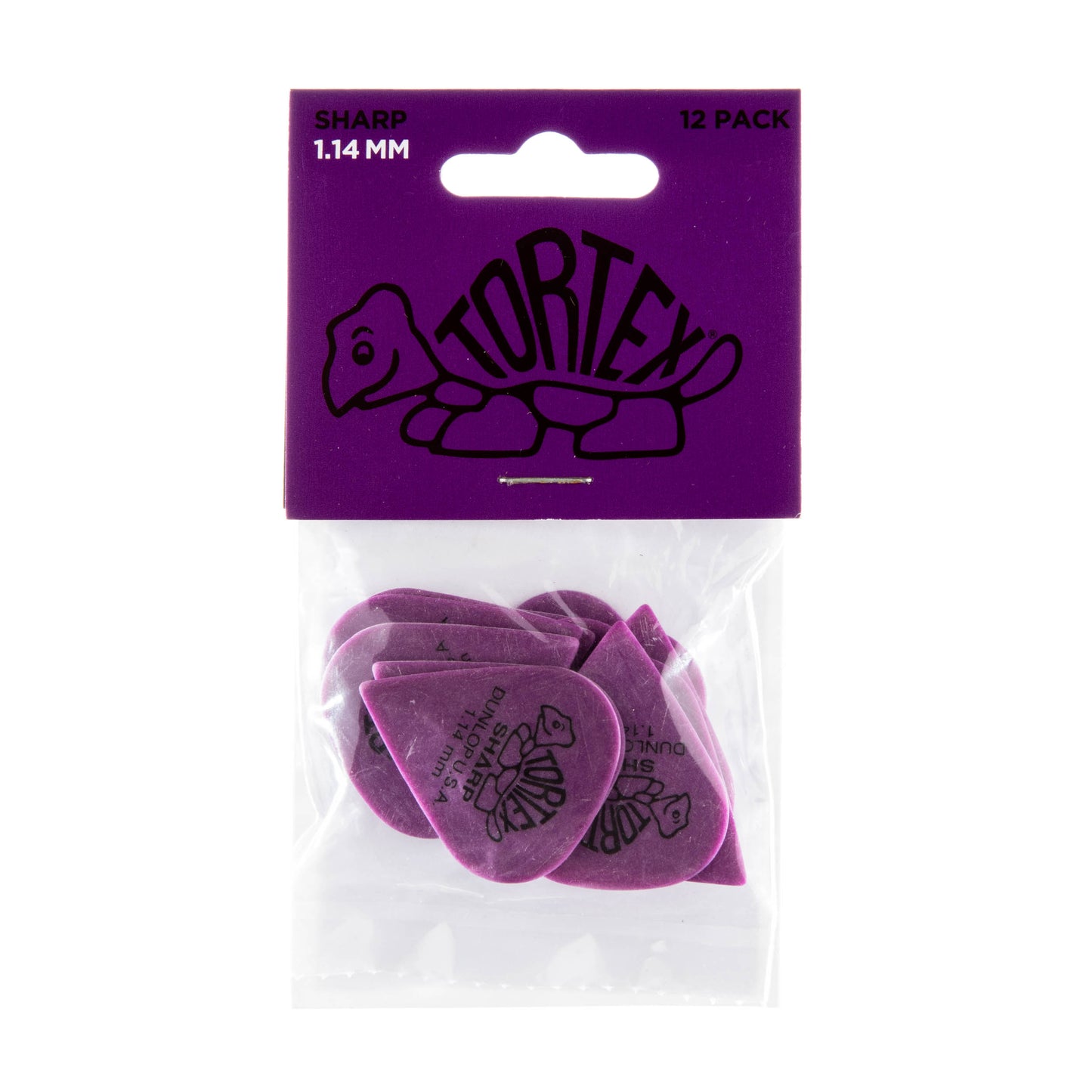 Jim Dunlop DUNLOP TORTEX 1.14mm SHARP GUITAR PICK PLAYER'S PACK 12-PACK - 412P114