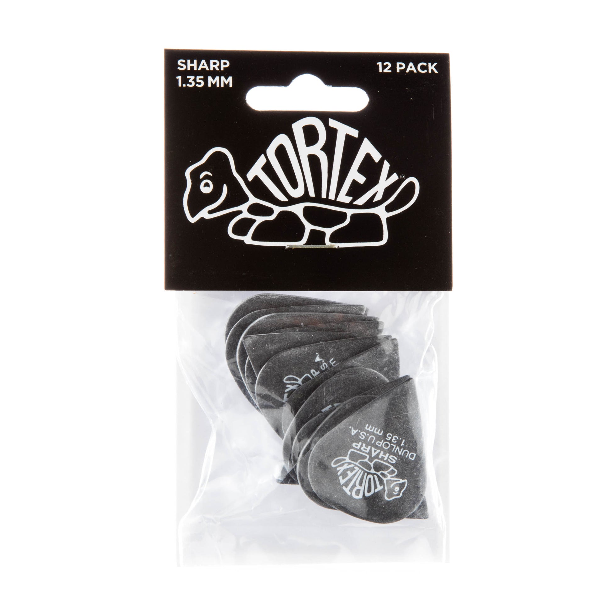 Jim Dunlop DUNLOP TORTEX 1.35mm SHARP GUITAR PICK PLAYER'S PACK 12-PACK - 412P135