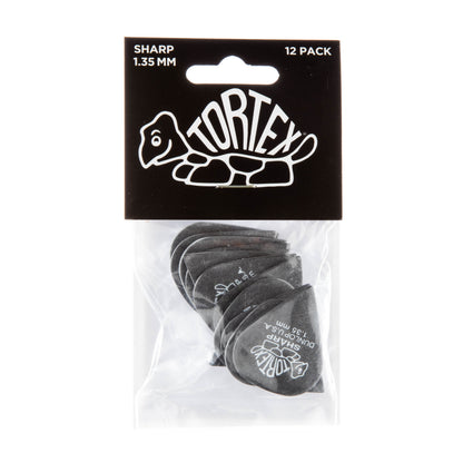 Jim Dunlop DUNLOP TORTEX 1.35mm SHARP GUITAR PICK PLAYER'S PACK 12-PACK - 412P135