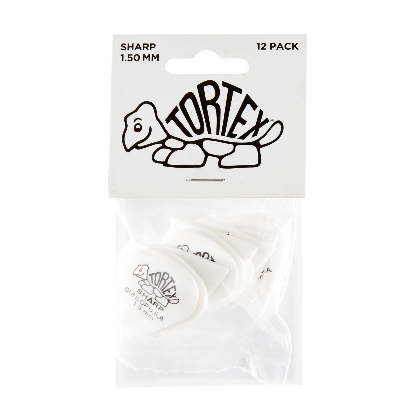 Jim Dunlop DUNLOP TORTEX 1.5mm SHARP GUITAR PICK PLAYER'S PACK 12-PACK - 412P150
