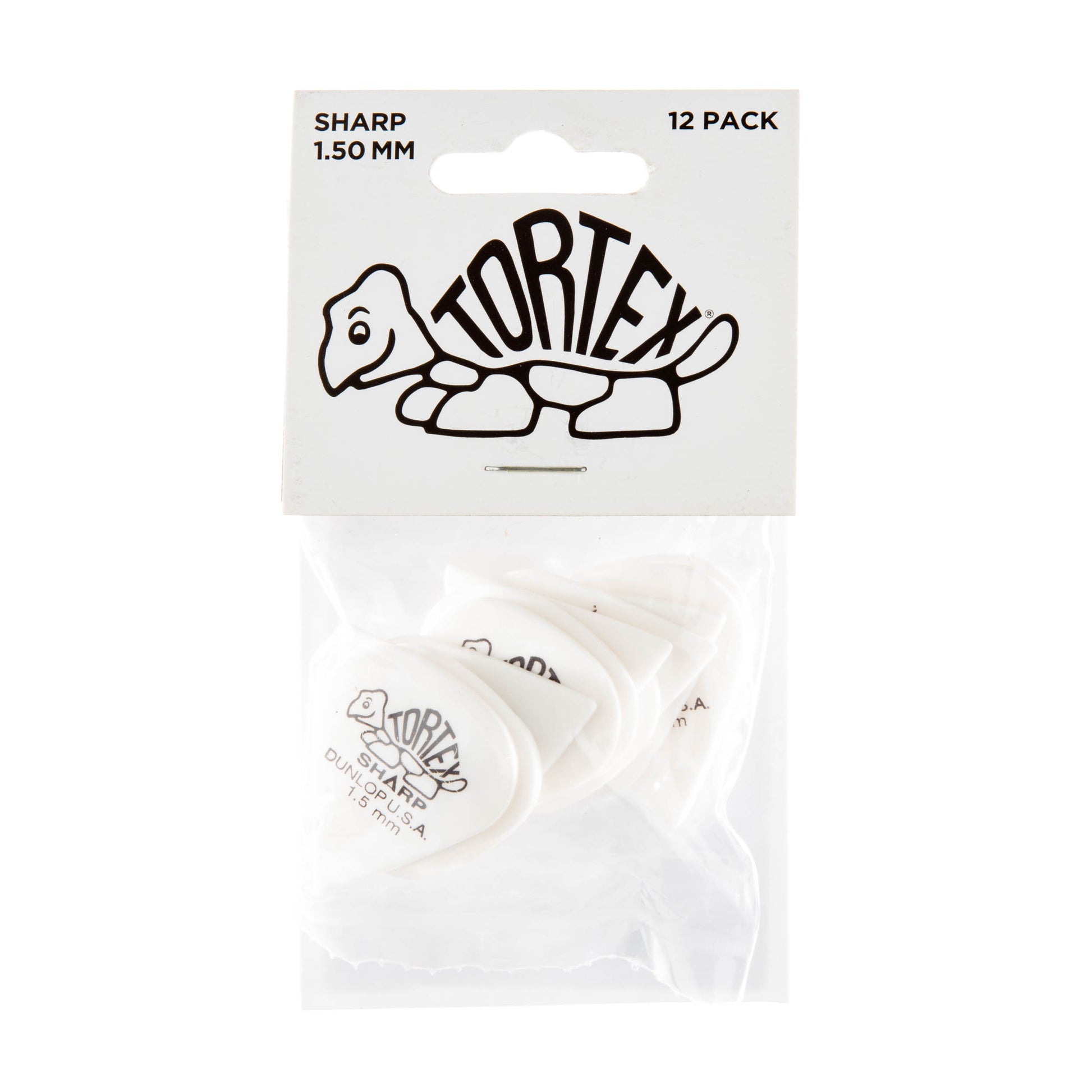 Jim Dunlop DUNLOP TORTEX 1.5mm SHARP GUITAR PICK PLAYER'S PACK 12-PACK - 412P150