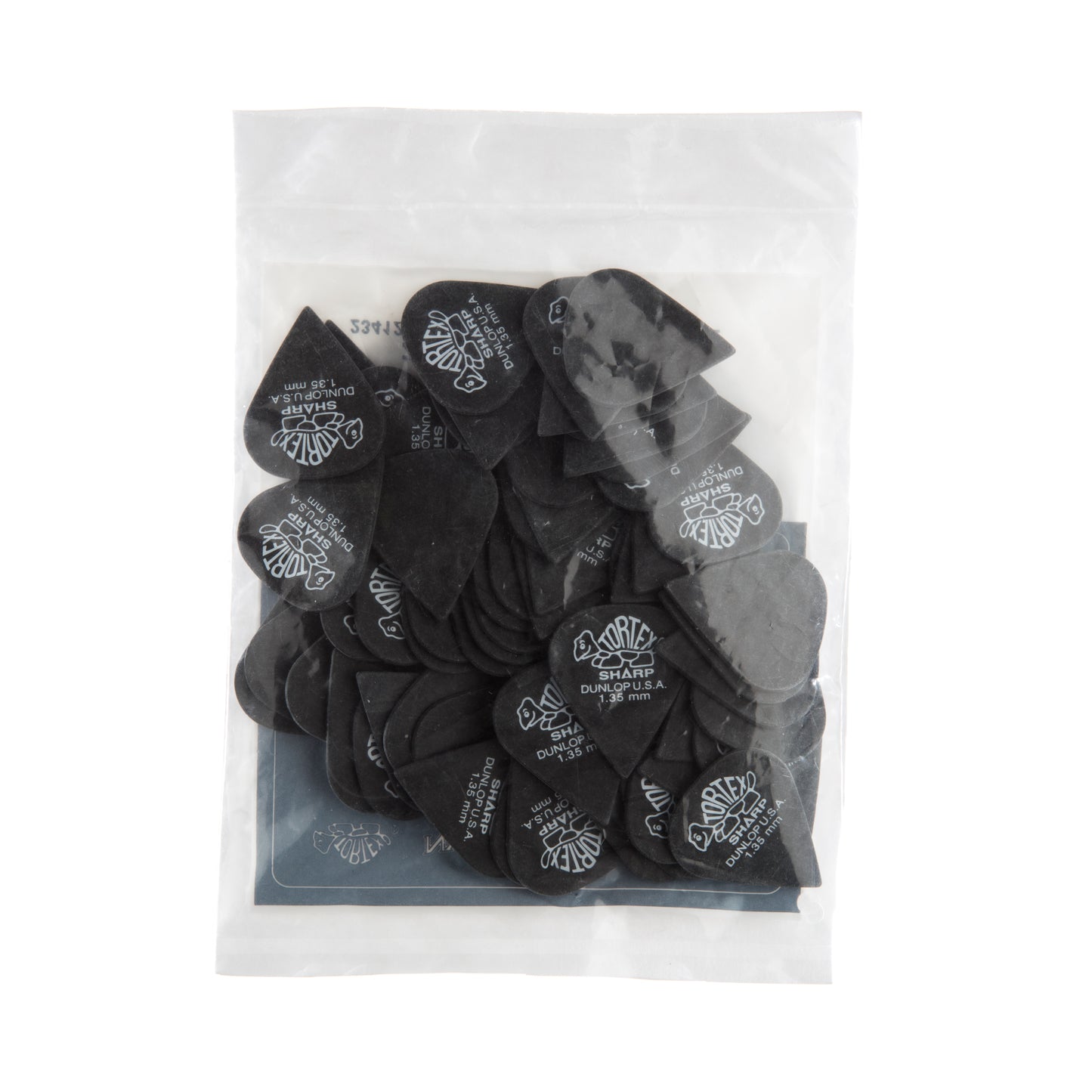 Jim Dunlop DUNLOP TORTEX 1.35mm SHARP GUITAR PICK REFILL BAG 72-PACK - 412R135