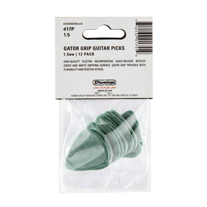 Jim Dunlop DUNLOP GATOR GRIP 1.50mm GUITAR PICK PLAYER'S PACK 12-PACK - 417P150