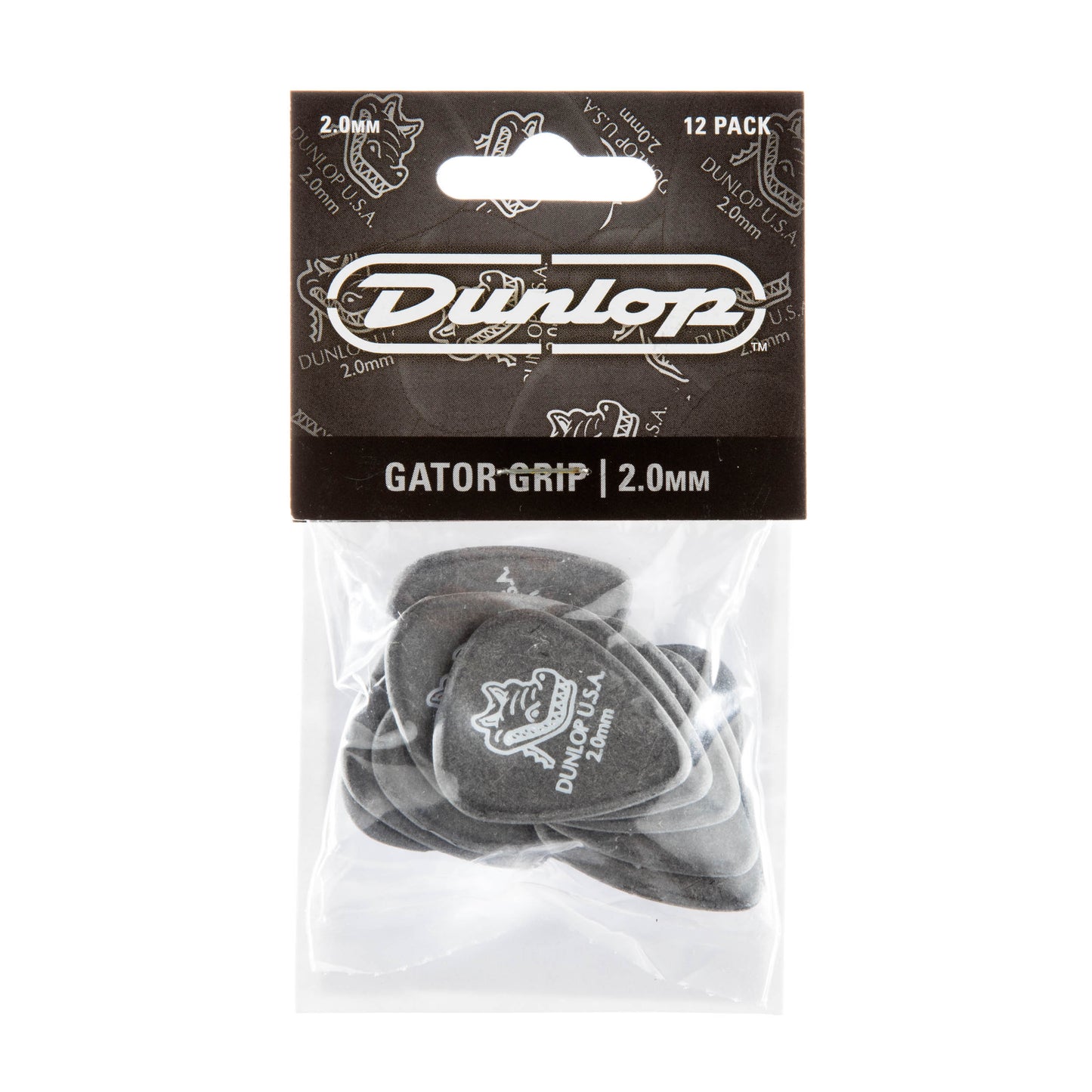 Jim Dunlop DUNLOP GATOR GRIP 2.0mm GUITAR PICK PLAYER'S PACK 12-PACK - 417P200