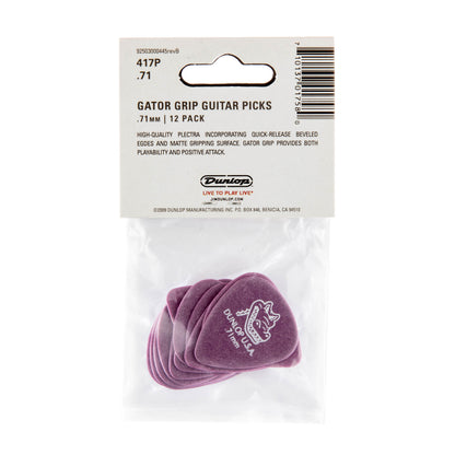 Jim Dunlop DUNLOP GATOR GRIP .71mm GUITAR PICK PLAYER'S PACK 12-PACK - 417P071
