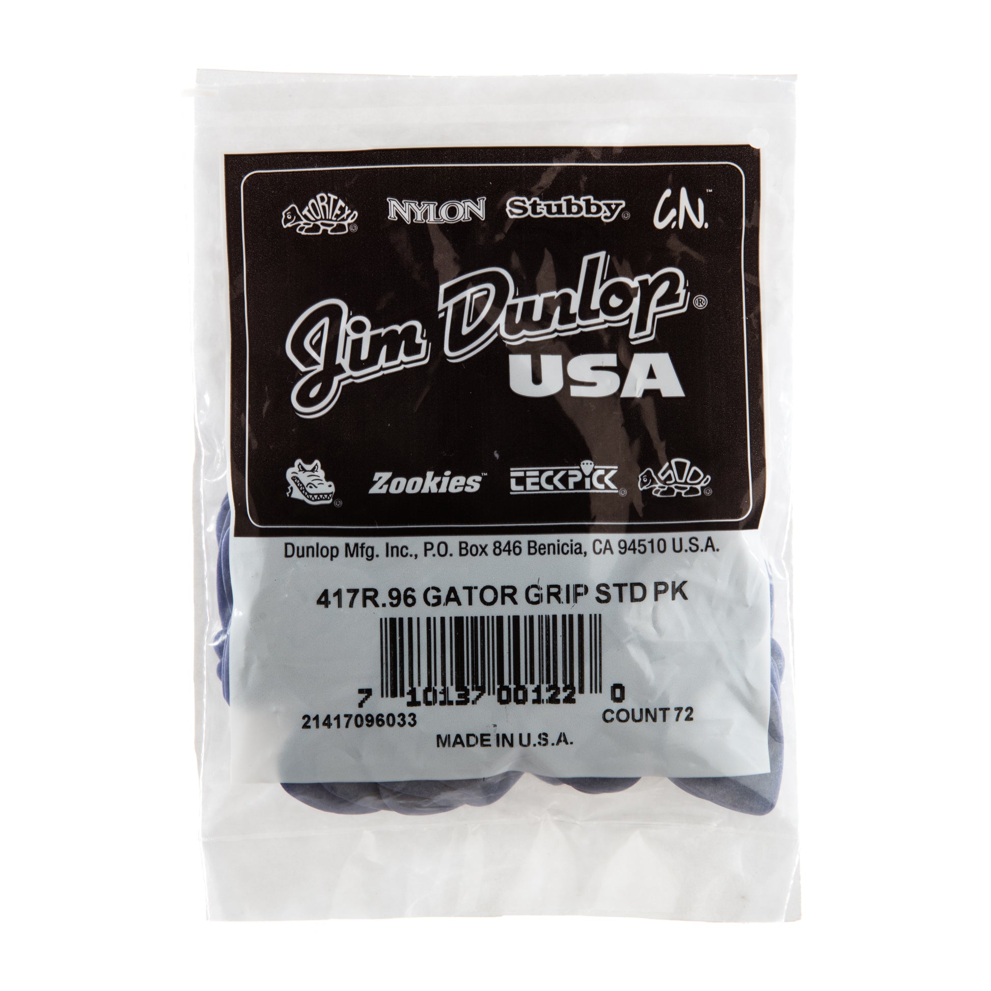 Jim Dunlop DUNLOP GATOR GRIP .96mm GUITAR PICK REFILL BAG 72-PACK - 417R096