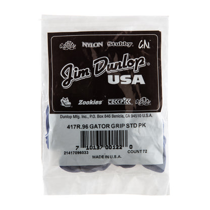 Jim Dunlop DUNLOP GATOR GRIP .96mm GUITAR PICK REFILL BAG 72-PACK - 417R096