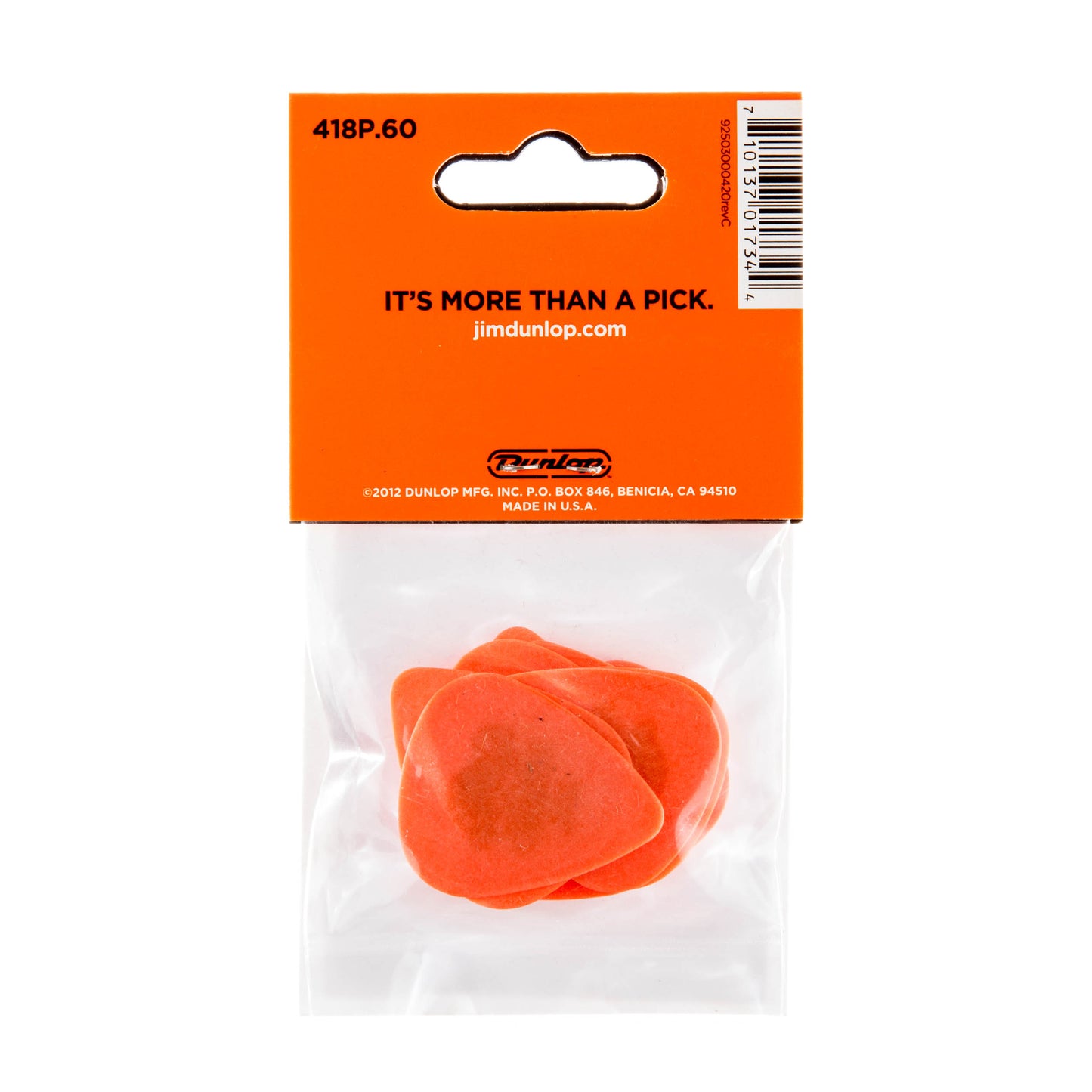 Jim Dunlop DUNLOP TORTEX .60mm STANDARD GUITAR PICK PLAYER'S PACK 12-PACK - 418P060