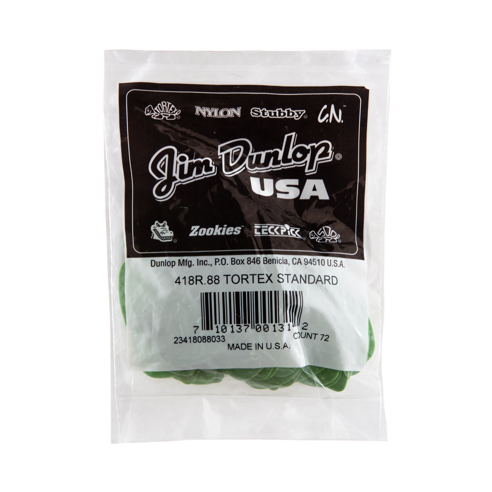 Jim Dunlop DUNLOP TORTEX .88mm STANDARD GUITAR PICK REFILL BAG 72-PACK - 418R088