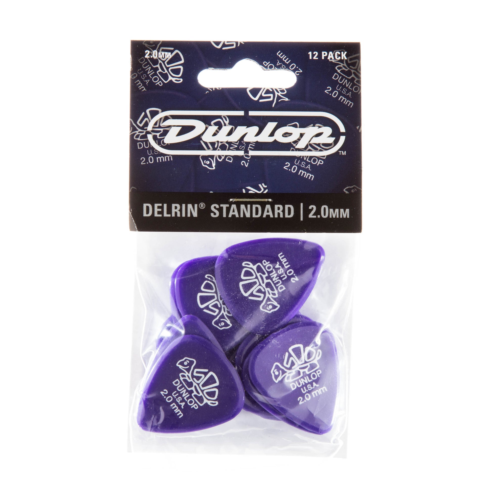 Jim Dunlop DUNLOP DELRIN 500 2.00mm GUITAR PICK PLAYER'S PACK 12-PACK - 41P200