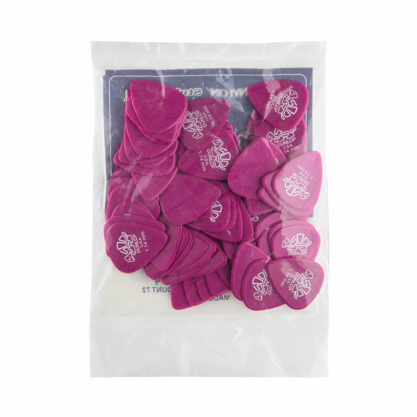 Jim Dunlop DUNLOP DELRIN 500 1.14mm GUITAR PICK REFILL BAG 72-PACK - 41R114