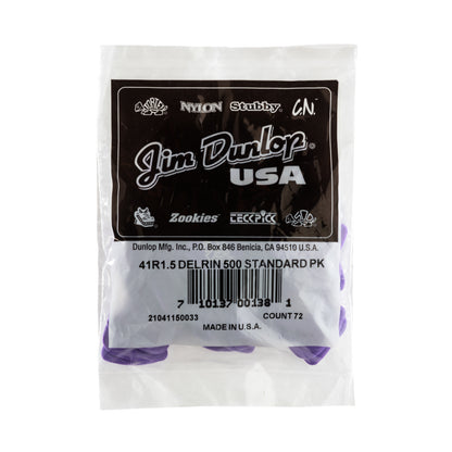 Jim Dunlop DUNLOP DELRIN 500 1.50mm GUITAR PICK REFILL BAG 72-PACK - 41R150