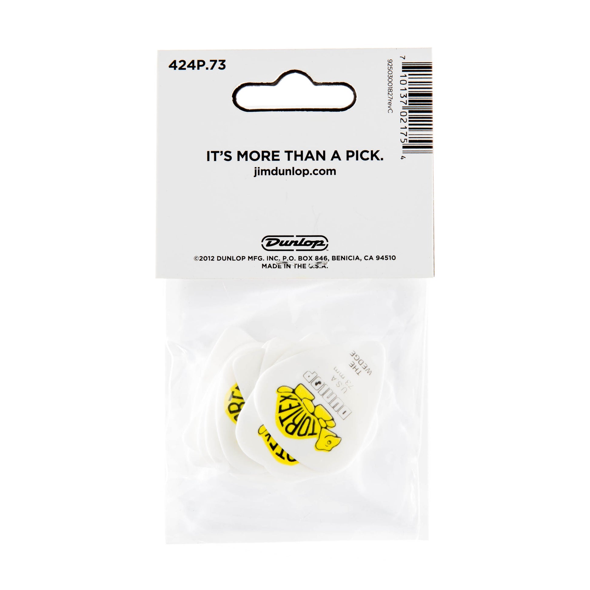 Jim Dunlop DUNLOP TORTEX .73mm WEDGE GUITAR PICK PLAYER'S PACK 12-PACK - 424P073