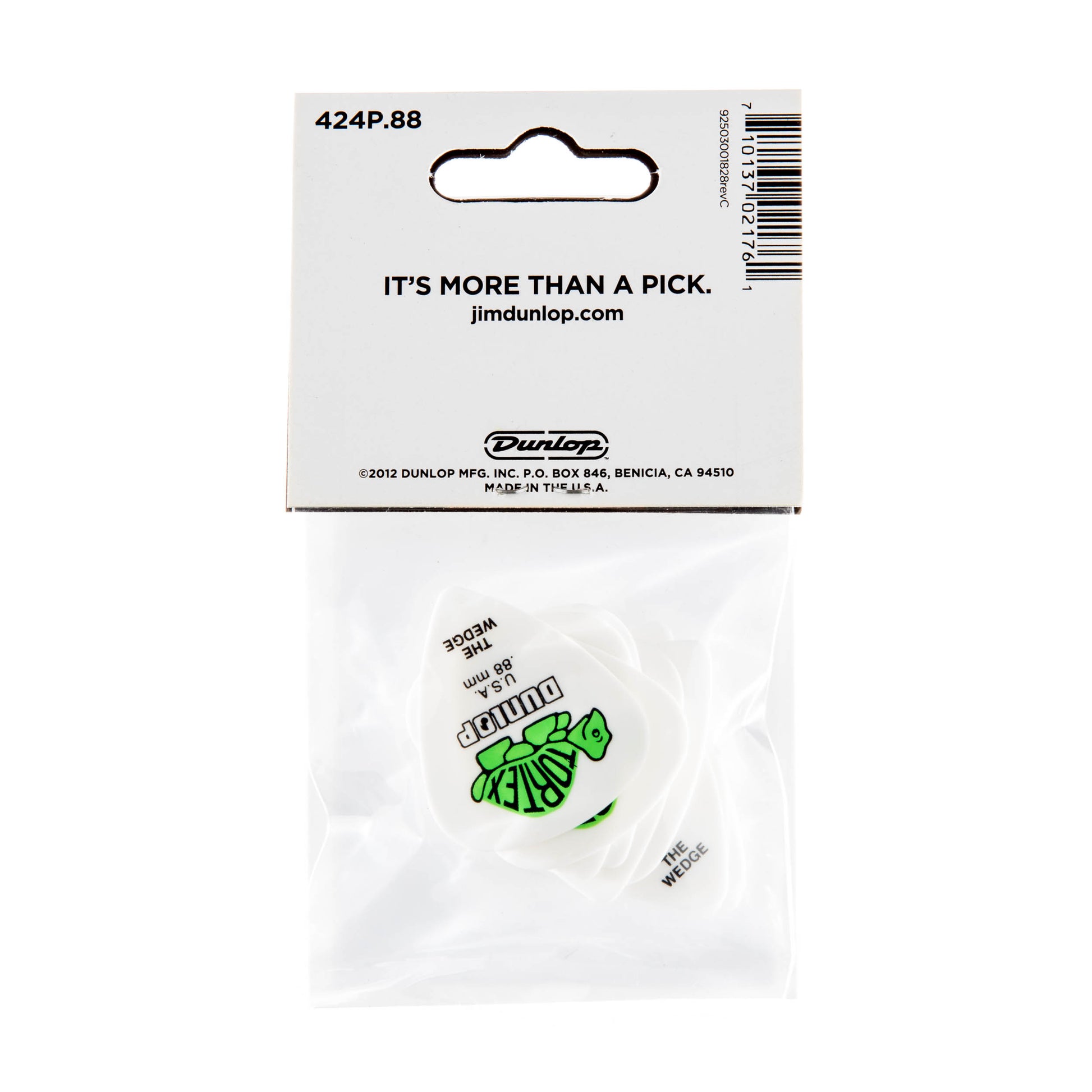 Jim Dunlop DUNLOP TORTEX .88mm WEDGE GUITAR PICK PLAYER'S PACK 12-PACK - 424P088